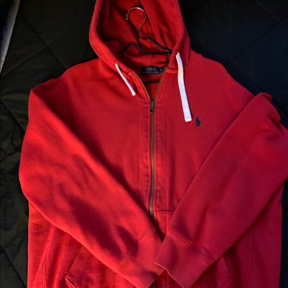 Polo Ralph Lauren hooded sweatshirt.
